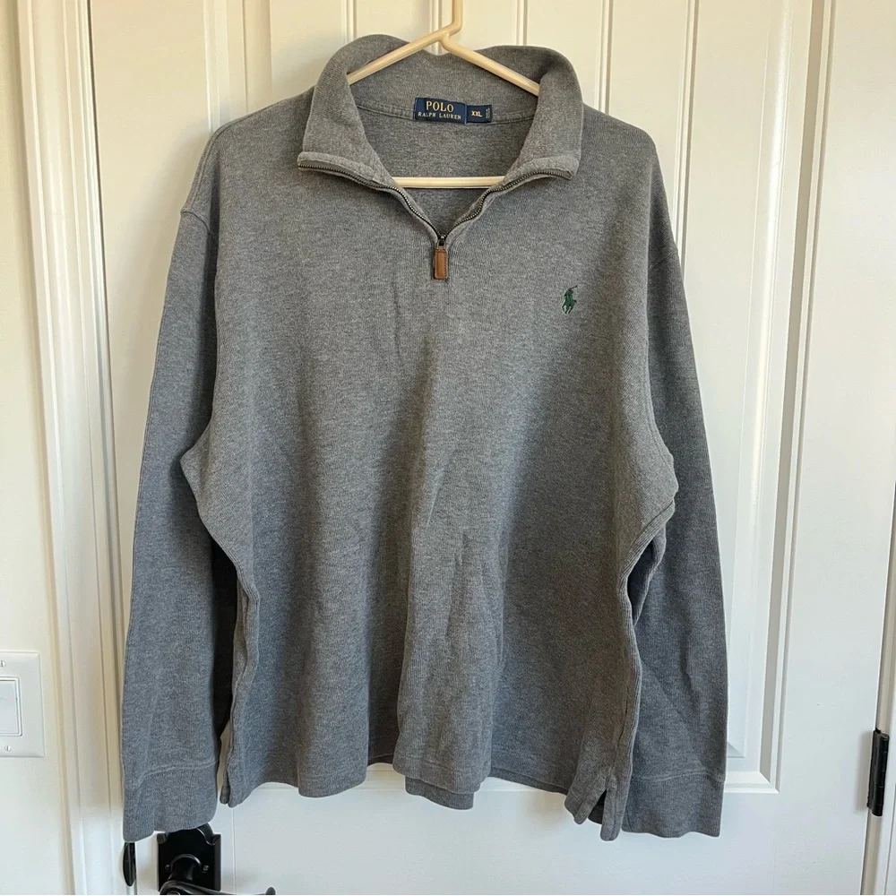 Polo Ralph Lauren Men’s 1/4‎ Zip Sweater Gray XXL